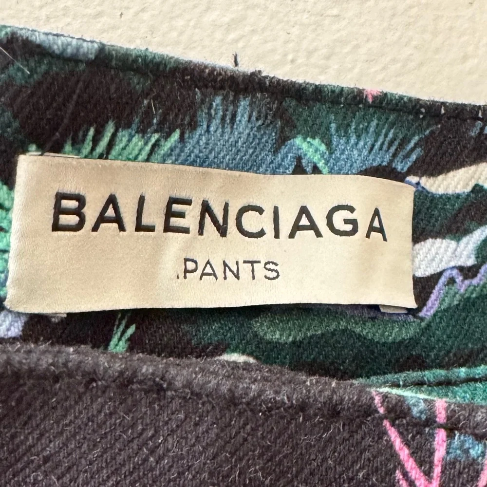 Balenciaga Black Forest Pattern skinny jeans pants size 38 - Picture 4 of 16